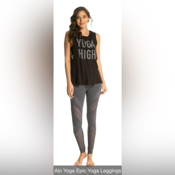 Alo Epic grey yoga leggings - Picture 1 of 12
